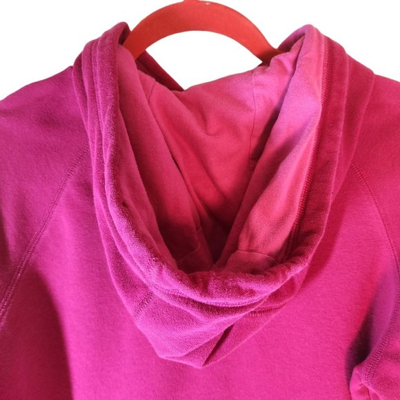 The North Face Hoodie Women's Large Pullover with Lined Hood Color: Fuschia - Picture 4 of 7